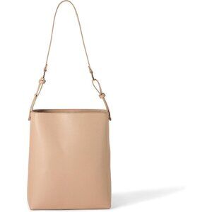 Light Beige Womens Alex Bucket Tote Bag, Zipper Closure, 10x10x1 Inches